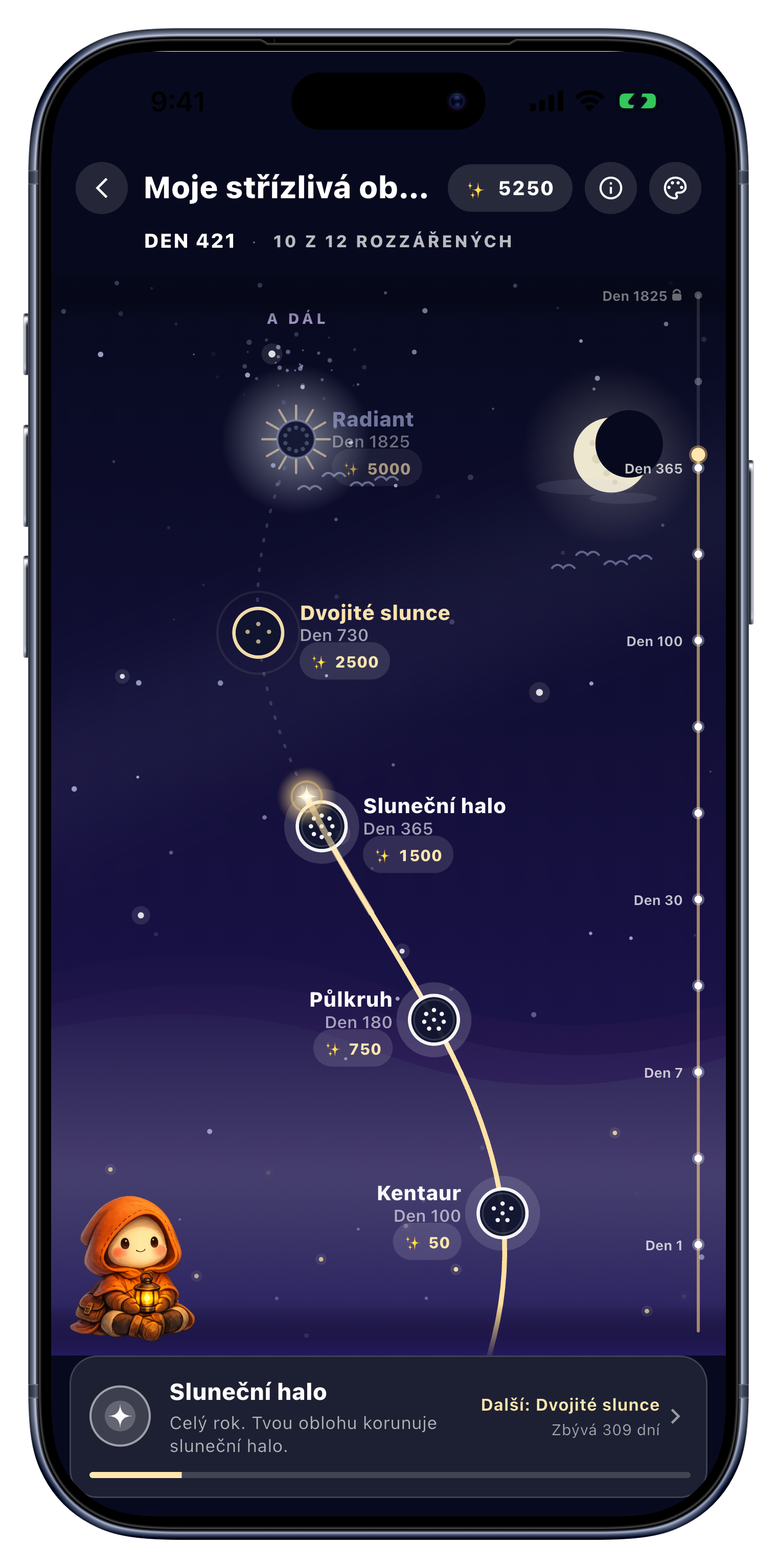 Obloha screen of Sober Tracker