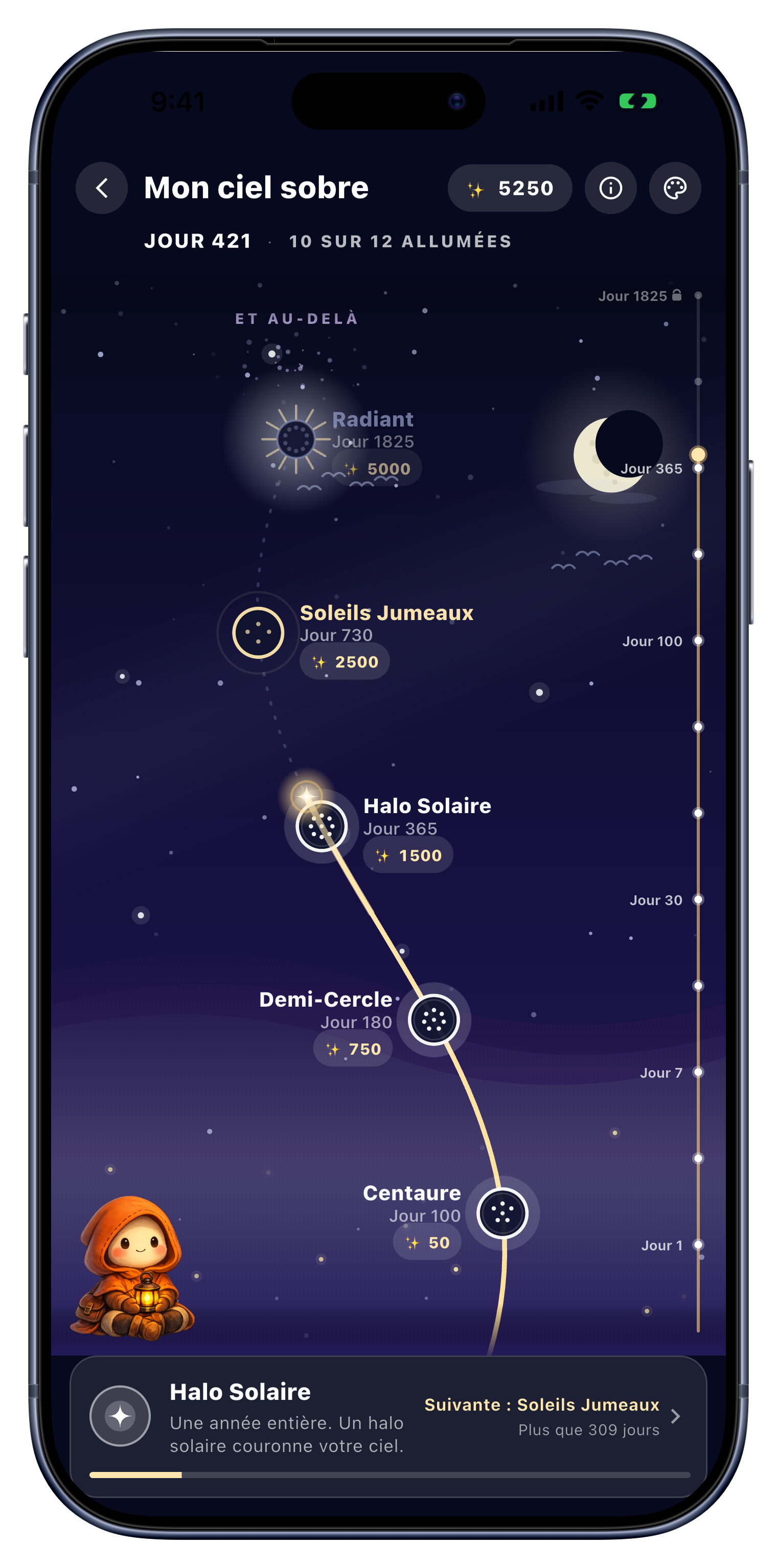 Ciel screen of Sober Tracker