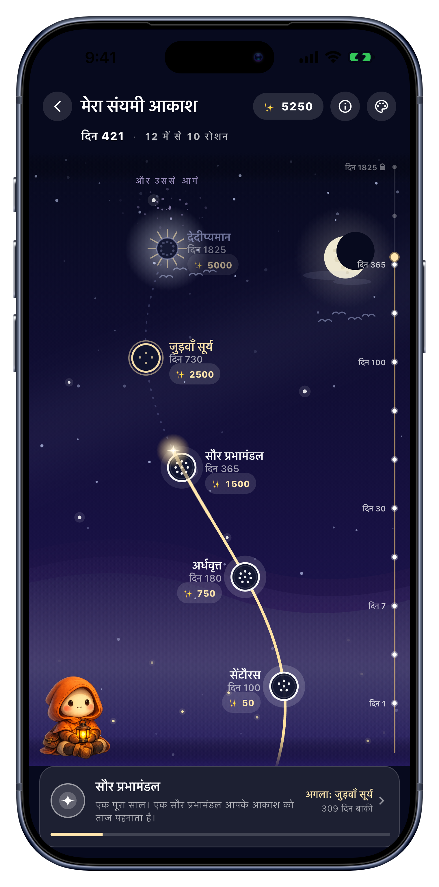 आकाश screen of Sober Tracker