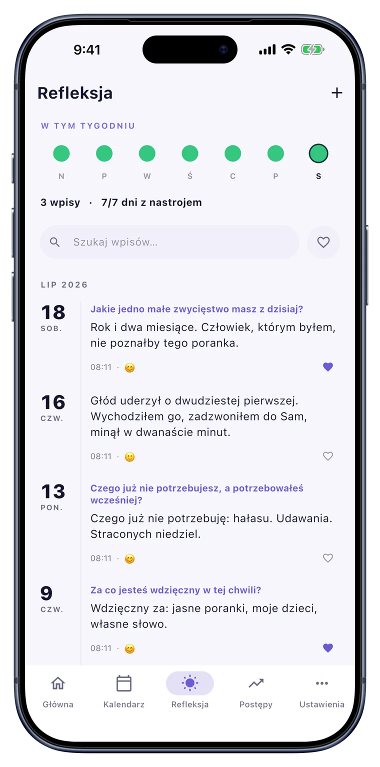 Refleksja: Nastrój, wdzięczność, głód. Twoimi słowami.