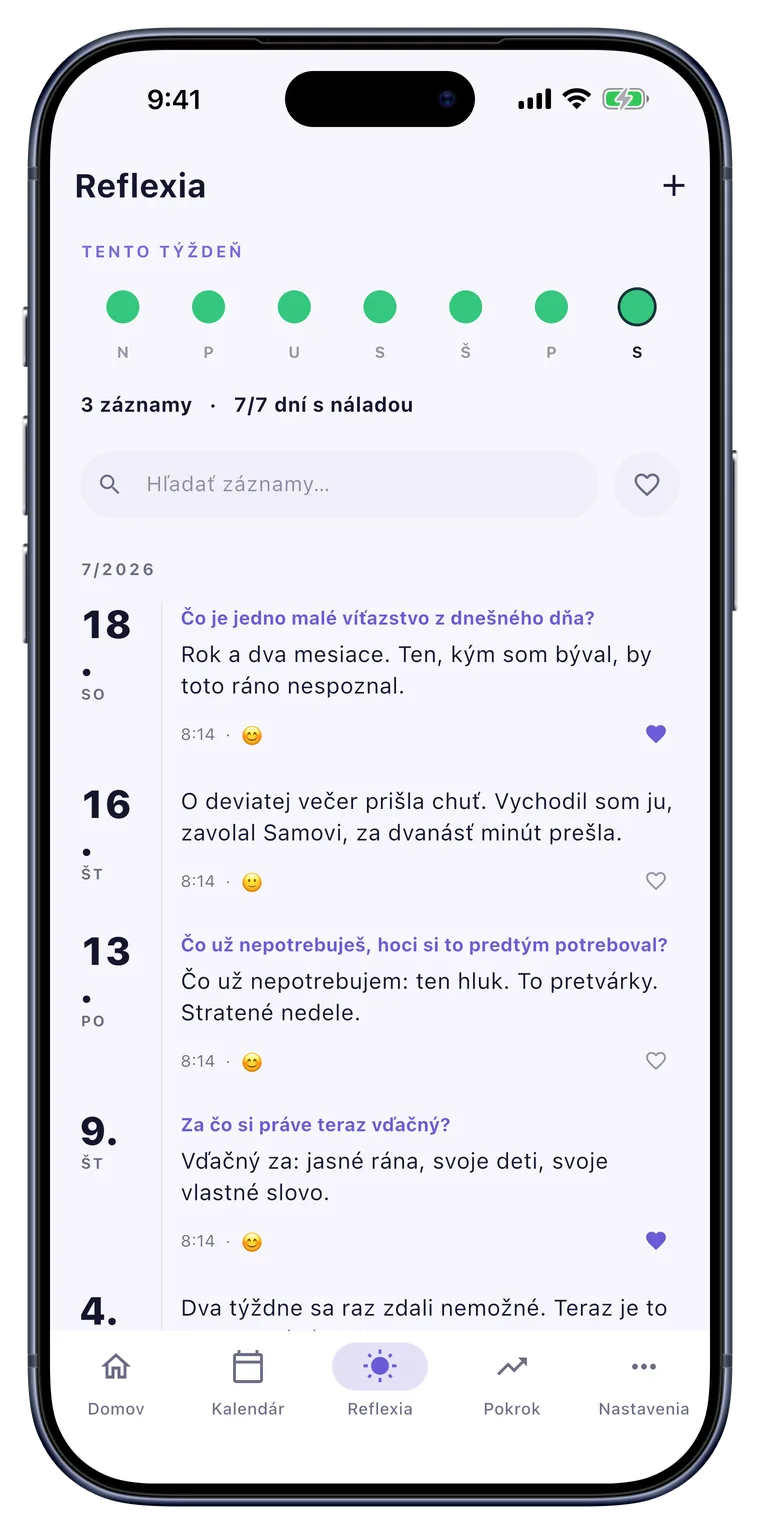 Reflexia: Nálada, vďačnosť, chute. Tvojimi vlastnými slovami.