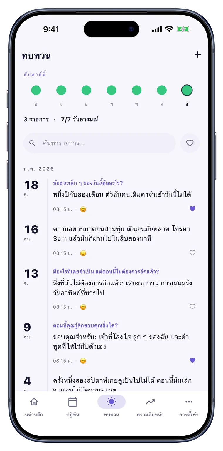 ทบทวน: อารมณ์ ความขอบคุณ ความอยาก ในภาษาของคุณเอง