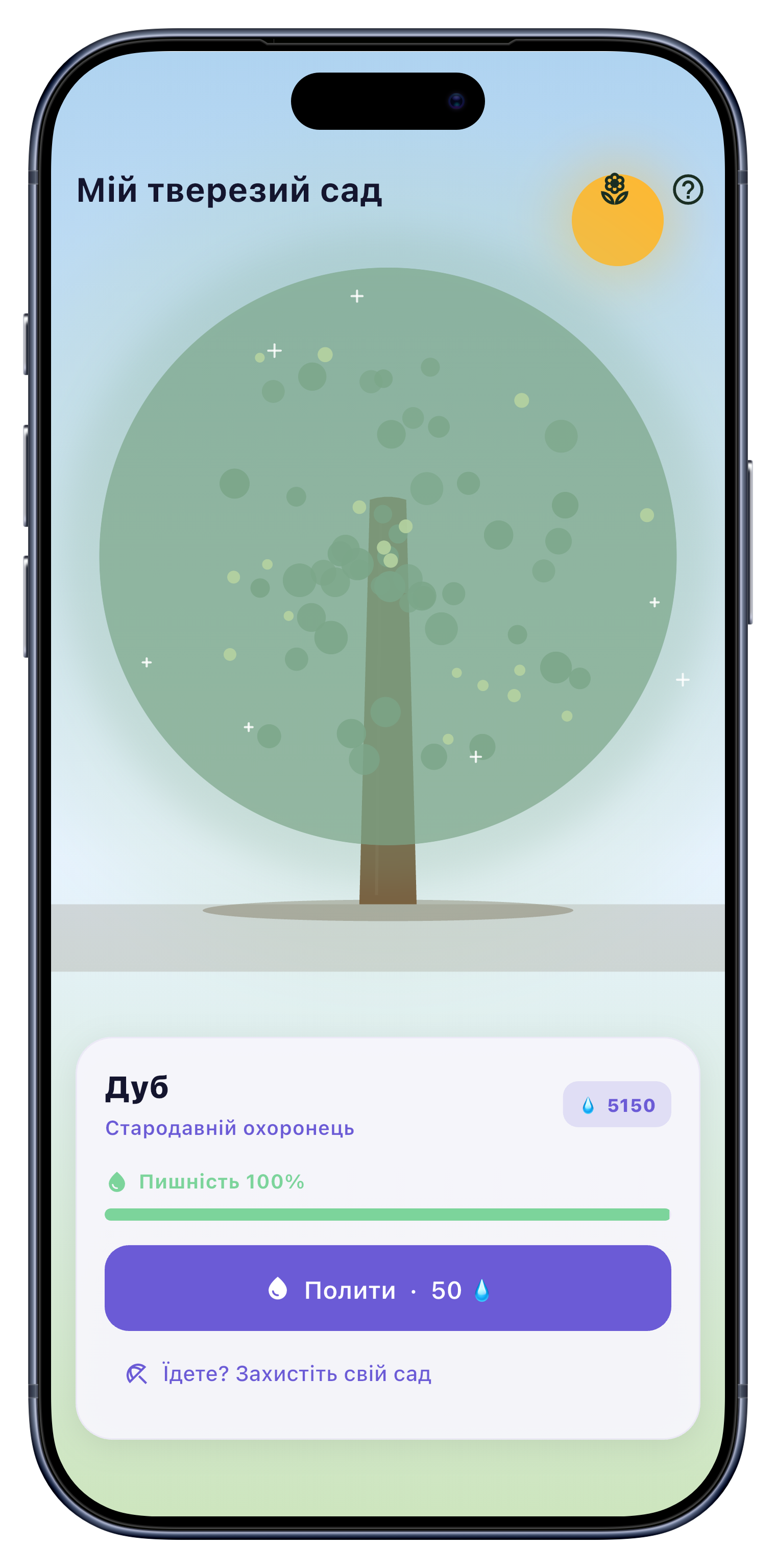 Сад screen of Sober Tracker